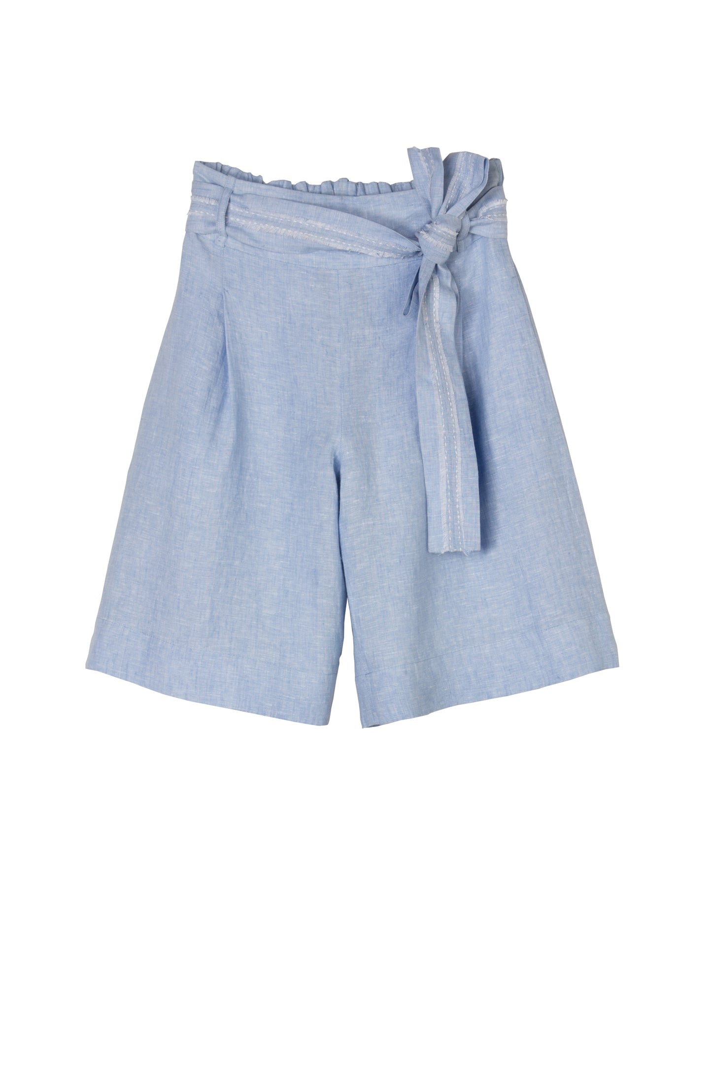 Porcelain Belted Mata Linen Short