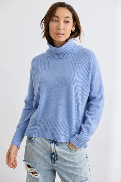 Mia Fratino Ribbed Roll Neck Sweater