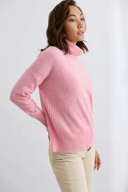 Mia Fratino Ribbed Roll Neck Sweater