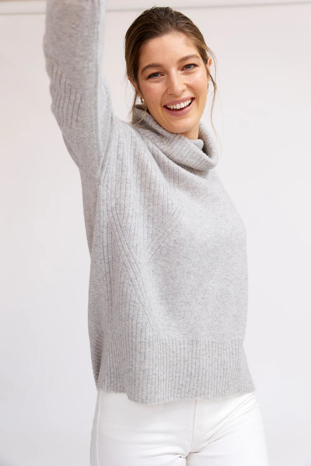 Mia Fratino Ribbed Roll Neck Sweater